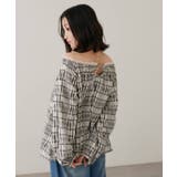 【Discoat】衿レースチェックブラウス | PAL GROUP OUTLET | 詳細画像13