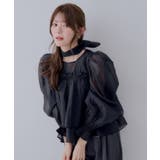 【Chico】バックリボンオーガンジーパフBL | PAL GROUP OUTLET | 詳細画像11