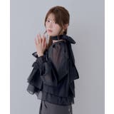 【Chico】バックリボンオーガンジーパフBL | PAL GROUP OUTLET | 詳細画像13