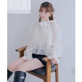 【Chico】バックリボンオーガンジーパフBL | PAL GROUP OUTLET | 詳細画像24
