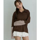BRN | 【RAY CASSIN】ルーズレイヤードポロT | PAL GROUP OUTLET
