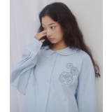 【Discoat】【umm】バラモチーフストライプシャツ | PAL GROUP OUTLET | 詳細画像2