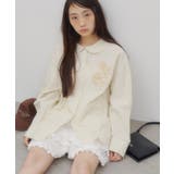 レモンイエロー | 【Discoat】【umm】バラモチーフストライプシャツ | PAL GROUP OUTLET