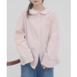ベイビーピンク | 【Discoat】【umm】バラモチーフストライプシャツ | PAL GROUP OUTLET