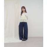 【Discoat】【umm】肩リボン立体花柄キャミ | PAL GROUP OUTLET | 詳細画像3