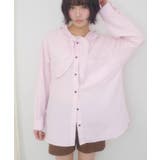 ベイビーピンク | 【Discoat】【umm】スカーフ風フードシャツ | PAL GROUP OUTLET