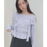【Discoat】【umm】リボンシャーリングトップス | PAL GROUP OUTLET | 詳細画像1