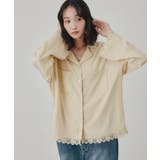 【Discoat】レース使い開襟長袖シャツ | PAL GROUP OUTLET | 詳細画像4