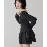 BLK | 【Kastane】バレリーナペプラムミニワンピース | PAL GROUP OUTLET