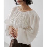 【Kastane】デニムレースパフブラウス | PAL GROUP OUTLET | 詳細画像2 