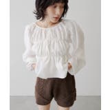 【Kastane】デニムレースパフブラウス | PAL GROUP OUTLET | 詳細画像5 