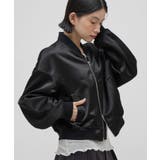 BK | 【Lui's】サテンボンディングダブルZIP MA-1 | PAL GROUP OUTLET