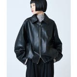 【Lui's】ステッチ使いエコレザーブルゾン | PAL GROUP OUTLET | 詳細画像4