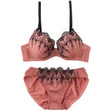 テラコッタ | スモーキーゴシックレース 3/4モールドカップブラ&ショーツ | palissee