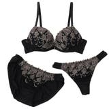 【EFカップ】ローズ刺繍 ３/４モールドカップブラ＆ショーツ＋Tバック | palissee | 詳細画像13 