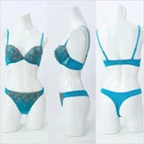 【EFカップ】ローズ刺繍 ３/４モールドカップブラ＆ショーツ＋Tバック | palissee | 詳細画像7 