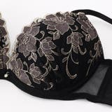 【EFカップ】ローズ刺繍 ３/４モールドカップブラ＆ショーツ＋Tバック | palissee | 詳細画像9 