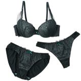 サイドチュールレース ３/４モールドカップブラ＆ショーツ＋Tバック | palissee | 詳細画像12 