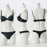 サイドチュールレース ３/４モールドカップブラ＆ショーツ＋Tバック | palissee | 詳細画像5 