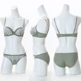 フェミニンアーチレース３/４モールドカップブラ＆ショーツ＋Tバック | palissee | 詳細画像4 