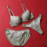 フェミニンアーチレース３ ４モールドカップブラ＆ショーツ＋Tバック | palissee | 詳細画像3 
