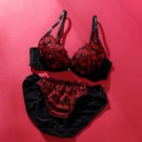レッド | 【EFカップ】リッチフルール3/4モールドカップブラ&ショーツ | palissee