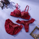 ワイン | マカロニコードローズケミカル3/4モールドカップブラ&ショーツ+Tバック | palissee