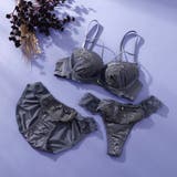 グレー | マカロニコードローズケミカル3/4モールドカップブラ&ショーツ+Tバック | palissee