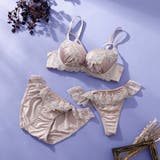 グレージュ | マカロニコードローズケミカル3/4モールドカップブラ&ショーツ+Tバック | palissee