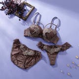ブラウン | マカロニコードローズケミカル3/4モールドカップブラ&ショーツ+Tバック | palissee
