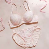 ピンク | ラメフラワープリント3/4モールドカップブラ&ショーツ | palissee
