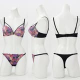 ビビッドフラワーマカロニコード3/4モールドカップブラ&ショーツ+Tバック | palissee | 詳細画像3