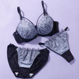 グレー | Lilyレースマカロニコード3/4モールドカップブラ&ショーツ+Tバック | palissee