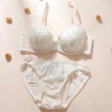 アイボリー | ガーリーバタフライレース3/4モールドカップブラ&ショーツ | palissee