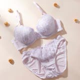 パープル | ガーリーバタフライレース3/4モールドカップブラ&ショーツ | palissee