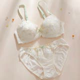 アイボリー | エンブロイダリー3/4モールドカップブラ&ショーツ | palissee