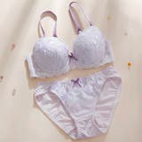 パープル | 【EFカップ】エンブロイダリー3/4モールドカップブラ&ショーツ | palissee