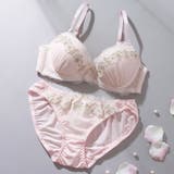 ピンク | 【EFカップ】ケミカルフラワー3/4モールドカップブラ&ショーツ | palissee