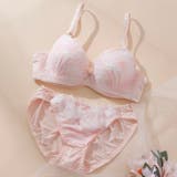 ピンク | パステルフラワープリント3/4モールドカップブラ&ショーツ | palissee