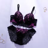 パープル | 【EFカップ】ビターハートレーシィ3/4モールドカップブラ&ショーツ | palissee