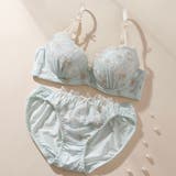 ミント | アンティークプリント3/4モールドカップブラ&ショーツ | palissee