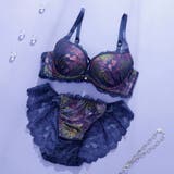 ネイビー | 【EFカップ】ルミナスシャドウブルーム３/４モールドカップブラ＆ショーツ | palissee