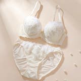 アイボリー | 【EFカップ】ピュアフラワー3/4モールドカップブラ&ショーツ | palissee
