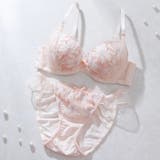 ピンク | フラワーチュール3/4モールドカップブラ&ショーツ | palissee