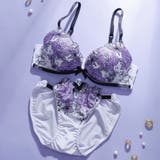 パープル | Bijou Flora3/4モールドカップブラ&ショーツ | palissee