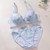 サックス | 【EFカップ】ワンダーランドミニット3/4モールドカップブラ&ショーツ | palissee