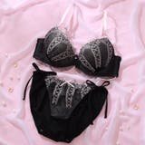 ブラック | 【EFカップ】ミスティフルール3/4モールドカップブラ&ショーツ | palissee