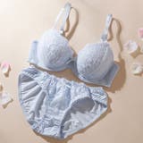 サックス | フラワーチュール3/4モールドカップブラ&ショーツ | palissee