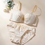 アイボリー | パピヨンフラワー3/4モールドカップブラ&ショーツ | palissee