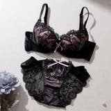 ピンク | Ribbon nocturne３/４モールドカップブラ＆ショーツ | palissee